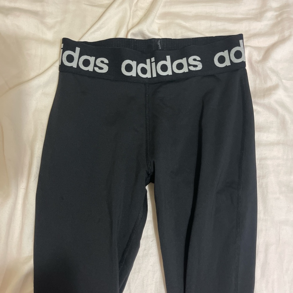 adidas black leggings with stripes
